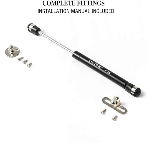 Miniatura 5 de 6 unids 100N22.5lb puntales de gas de 10 pulgadas puntales de gabinete amortiguadores de gabinete elevación de puerta de gabinete soporte neumático