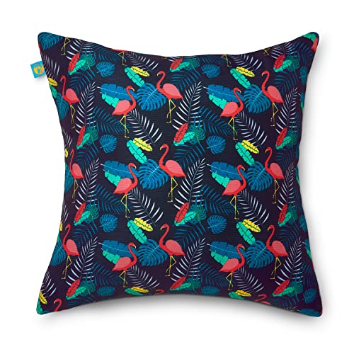 Duck Covers Water-Resistant Outdoor Throw Pillows, 18 X 18 Inch, 2 Pack, After Party Flamingo, Chair Seat Cushions #TOP2