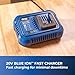 Kreg 20V Blue Ion Fast Charger - Rapid Charging Station - Smart Charge System with Fast Charge Corded Base - Portable Wall Mountable Fast Battery Charger - CRGR401A