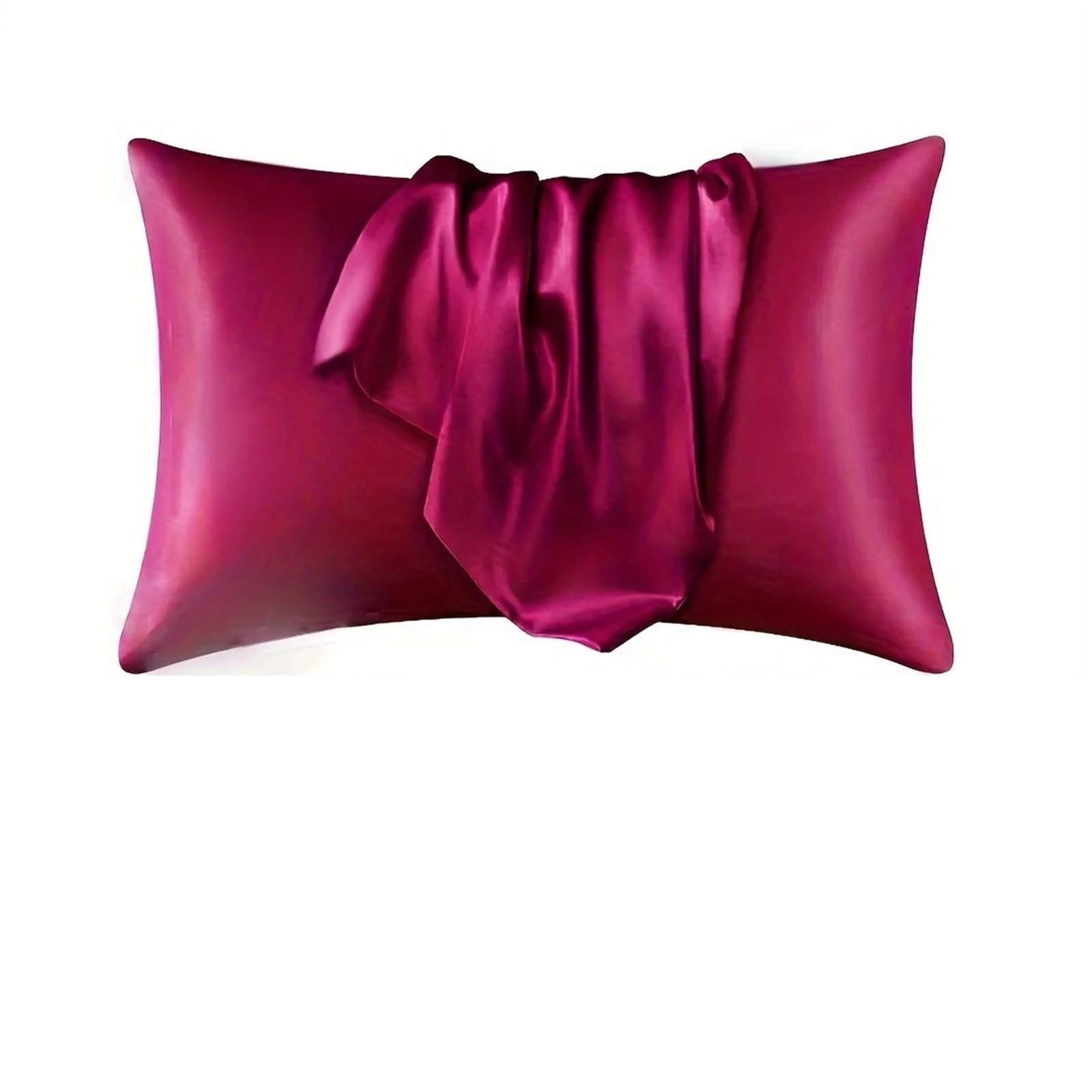 LYXYGMV 2 Silky Pillowcases for Bedrooms(Red,50x66cm)
