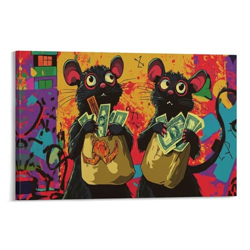 EKZLQJWPN Rata amarilla estadounidenseón Canvas Wall Art Customised Personalised Photo on Canvas for Bedroom Room Picture Digitally Printed 08x12inch(20x30cm)