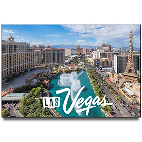 Imán de nevera Las Vegas recuerdo viaje fuente miniatura 1