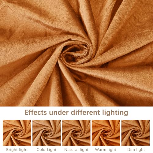 Image of Bean Bag Chairs for Adults - Memory Foam Furniture BeanBag Chair - Kids /Teens Sofa with Soft Micro Fiber Cover - Round Fluffy Couch for Living Room Bedroom College Dorm - 4 ft, Golden Brown