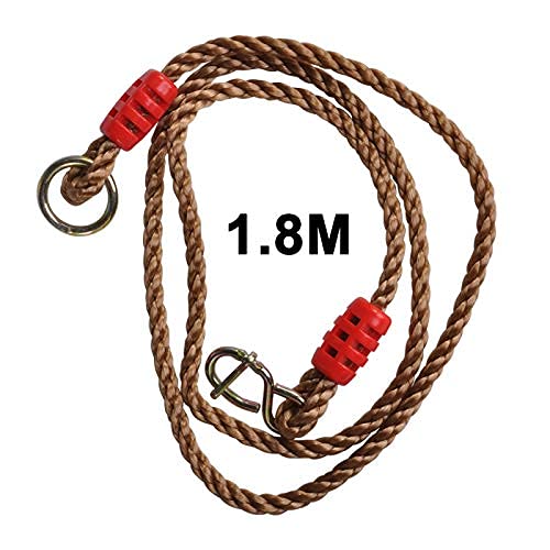 SHYEKYO Swing Ropes,2Pcs Stronger 3 Braided Design Brown Long Hanging Ropes,660Lb Load Capacity,Supporting Your Swing for A Long Time
