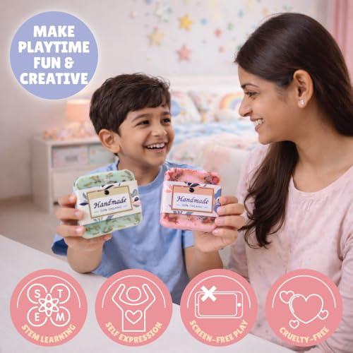 Image of Kalakaram DIY Shea Butter Soap Making Kit | STEM Project & Learning Science Kit | Educational Birthday Gift Kids, Boys & Girls Ages 8-10-12-14 | Creative Gift Idea for Young Scientists.