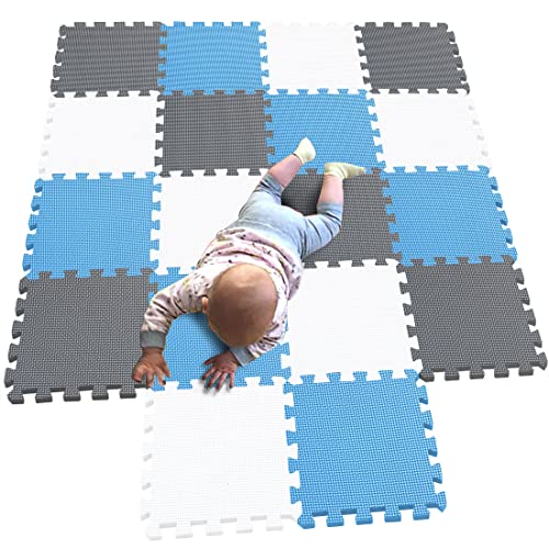 Image of MQIAOHAM® 18 Pieces Puzzle Play Mats, Soft Baby Play Mat, Kids Interlocking Foam Floor Tiles, Toddlers Carpet Playmats G301018-101107112