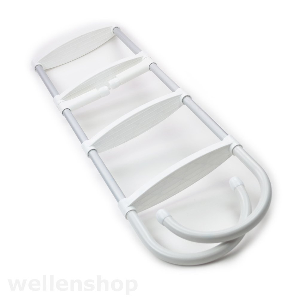 Heckleiter Badeleiter Bootsleiter 4 Stufen Aluminium