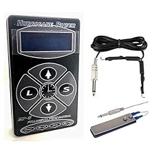 DGT MP-5 Digital LCD Tattoo Power Supply Liner/Shader Foot Pedal and Clip Cord