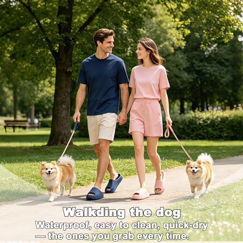 Image of Yueerlu Cloud Slides for Women Men, Recovery Womens Pillow Slides,EVA Anti-Slip shower shoes,Thick Sole Open Toe Garden Shoes,men's sandals,mens slippers for Indoor and Outdoor Size