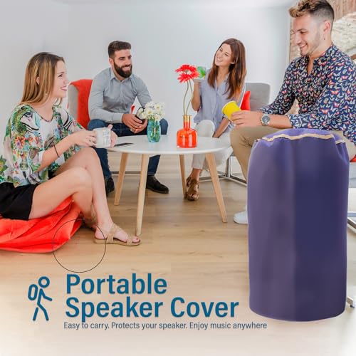 Image of Autofact Premium Speaker Cover for JBL Party Box 710 Lightweight Blue Fabric with Dustproof & Scratch-Resistant, Durable & Easy to Carry (Large Size Speaker Only)