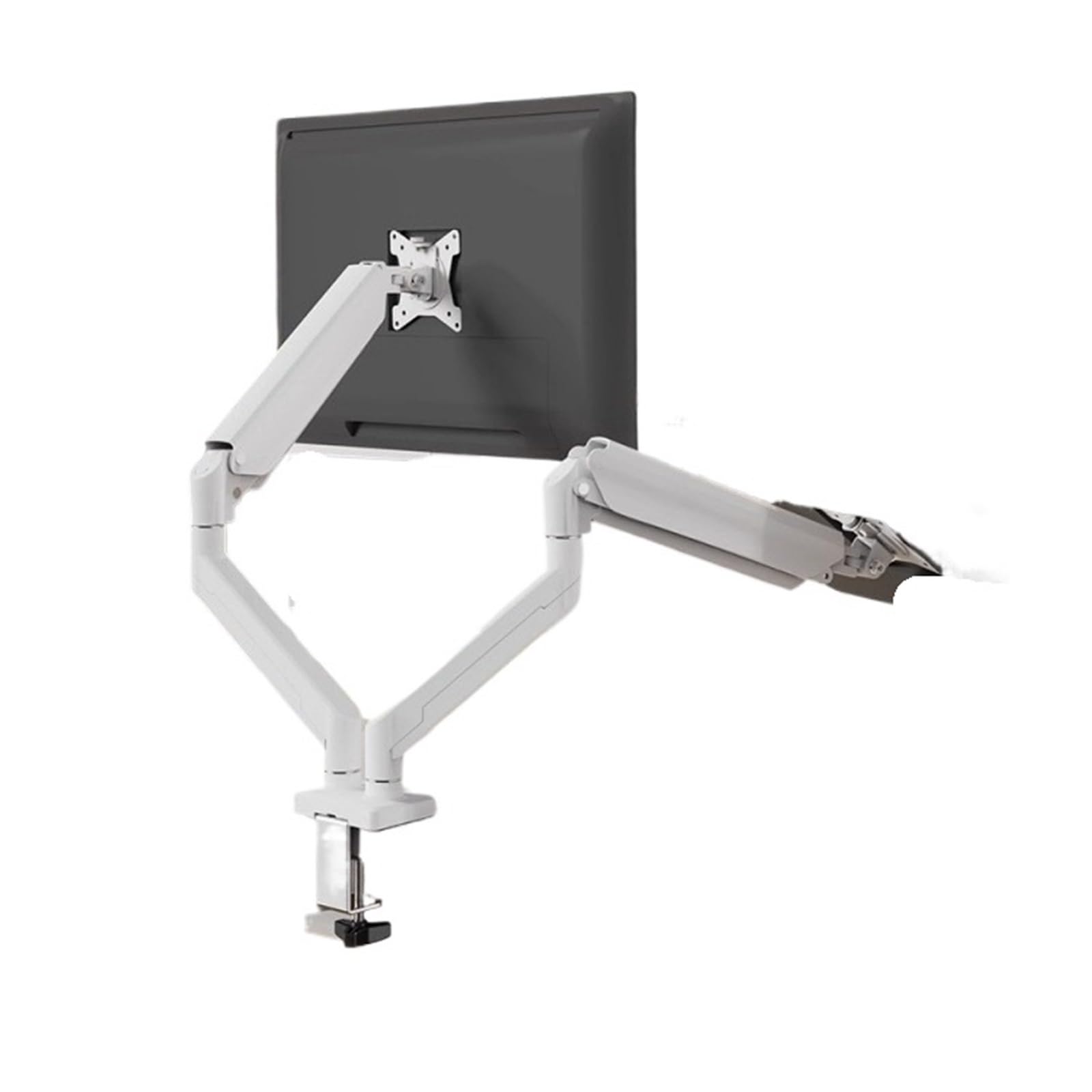 Ikpgbzxm Dualscreenpearlwhite Monitor Stand, Robotic Arm, Desktop Rotating Screen, Cantilever Base(Dualscreenpearlwhite)