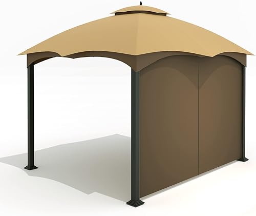 Miniatura 3 de Tanxianzhe Cortina de privacidad de repuesto para kiosco con cremallera, panel de privacidad universal para exteriores, pared lateral para cenador