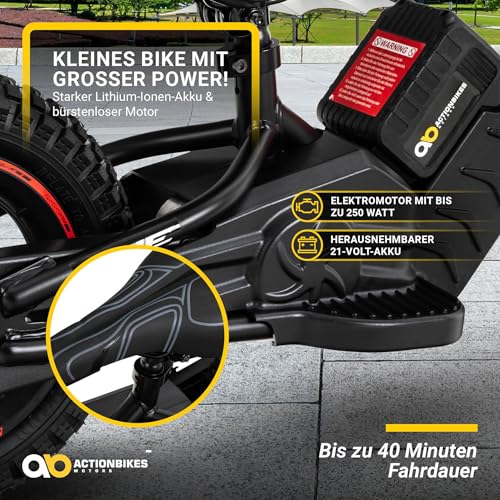 Actionbikes Motors Kinder Balance Bike Elektrofahrrad | 12 Zoll Fahrrad - 250 Watt - Elektro Laufrad mit Scheibenbremsen - 21 V 5.4 Ah - Kinder Elektrofahrzeug - Spielzeug ab 3 Jahren – Bild 7