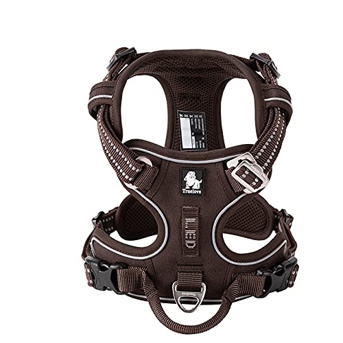 WINHYEPET True Love Arnés para Perros sin tirones Arnés para Mascotas Extra Reflectante para Perros pequeños, medianos y Grandes Ajustable de Malla Suave Acolchado Fácil Control TLH56512 Cover