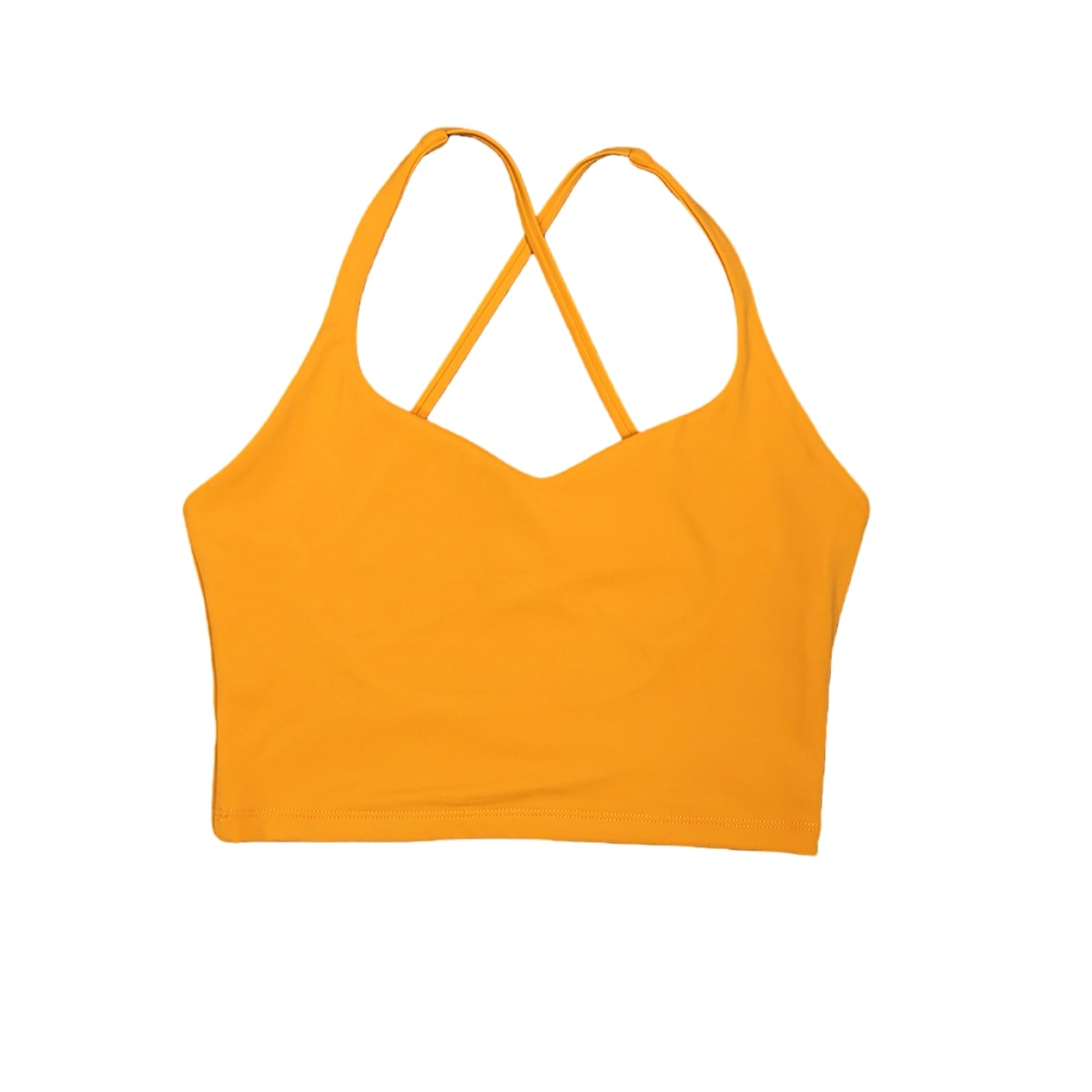 Sujetador Yoga Mujeres Crisscross Back Deportes Crop Top Rápido Seco Almohadillado Tank Gimnasio Correr Entrenamiento De Fitness- Green-l