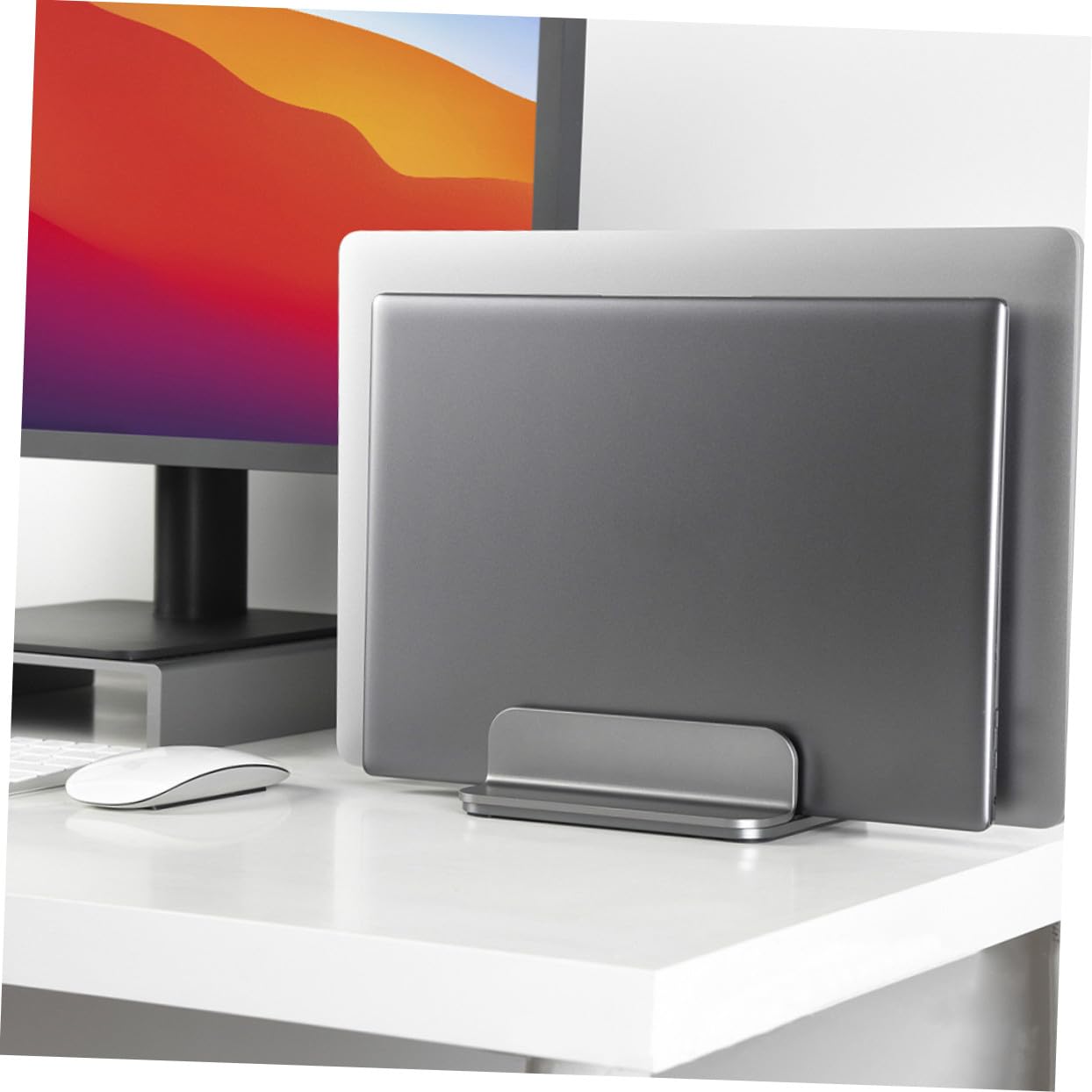 Operitacx Soporte Portátil Vertical de Aluminio para Ordenador Base Estable para Escritorio Diseño Ahorra y Resistente para Laptop