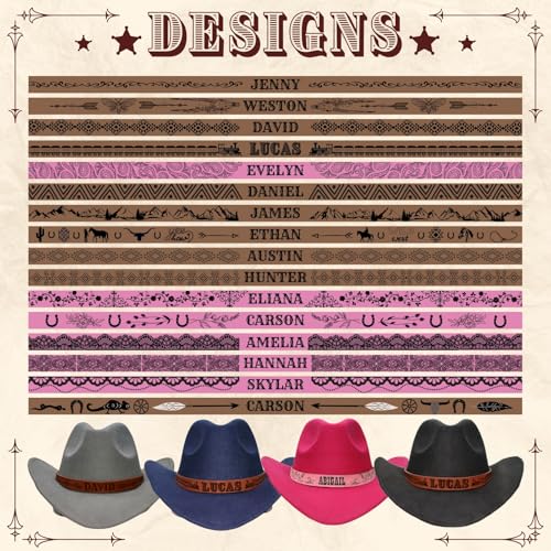 Personalized Cowboy Hat for Toddler Boys Girls, Western Hat for Kids Men Women, Custom Leather Patch Baby Cowgirl Hat4