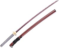 Vista 14 de siwode Katana hecha a mano de espiga completa, afilada, aleación Tsuba japonesa samurái, acero de alto carbono 1060, T10 1095, 40 pulgadas