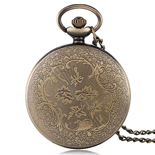 AxBALL Retro Bronze Necklace Quartz Pocket Watch Analog Pendant Full Antique Classic Style Vintage C