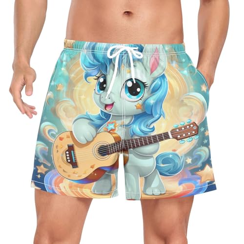 Maillot de bains respirant motif licorne musique design original