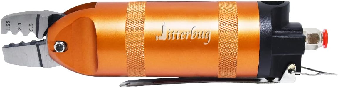 Jitterbug Pneumatic Crimper Air Crimping End Pliers Wire Cable Terminal Crimping Tool 1.25-2.0-5.5 mm 3 Jaws for Metal Wire Connector Terminal Nipper Parts