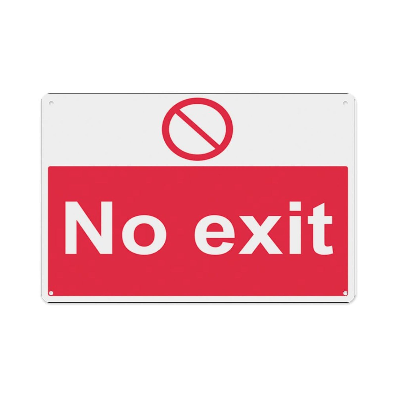 peiyeety No Exit Aluminum Tin Warning Signs For Home Outdoor Garden 12X16 Inches