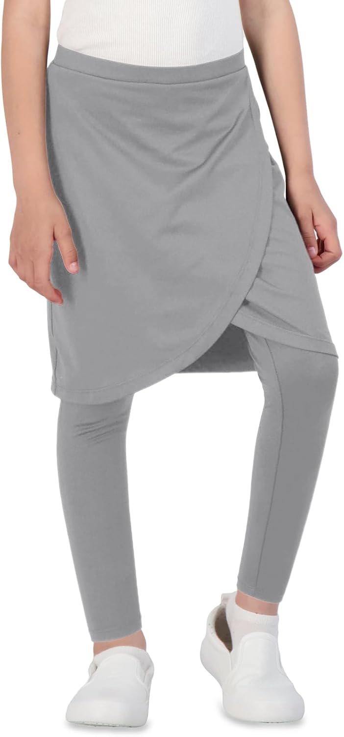 Girls High Elastic Waist Skirts Pants Kids Cute Active Golf Tennis Skorts Leggings