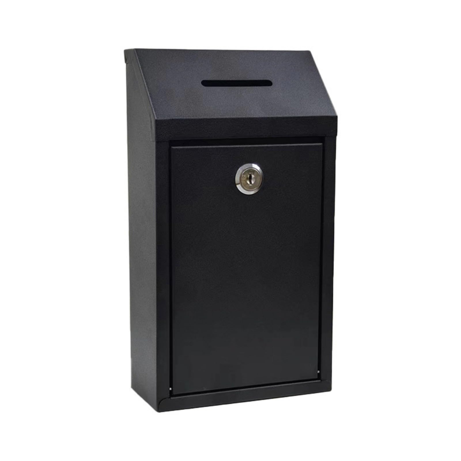 Ekoama Heavy Duty Metal Donation Box Letter Box Outdoor Suggestion with Slot for Home Outdoor Commercial Location