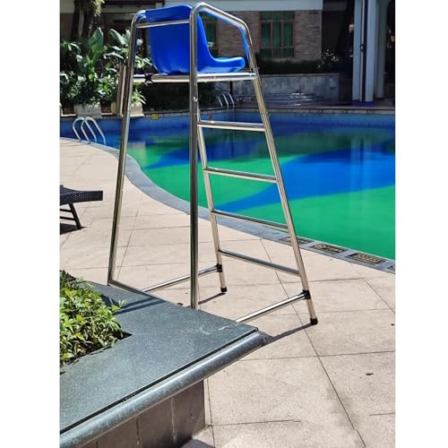 Sillas de socorrista, robustas sillas de socorrista de 47/59/71 Pulgadas - Acero Inoxidable 304, soportan 660 Libras, Ideales para socorristas y árbitros Deportivos, Base Estable para exteri