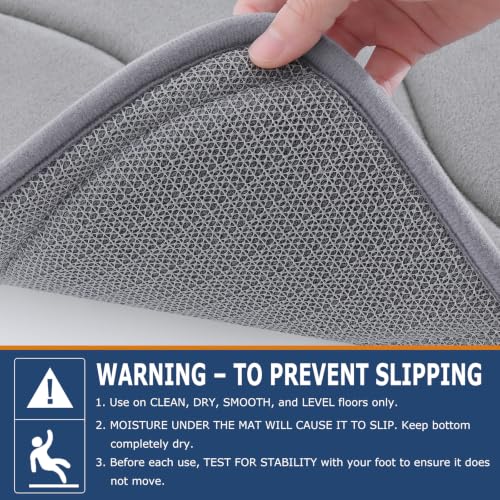 Image of Smiry Memory Foam Bath Mat 32x20, Extra Soft and Absorbent Bathroom Mats