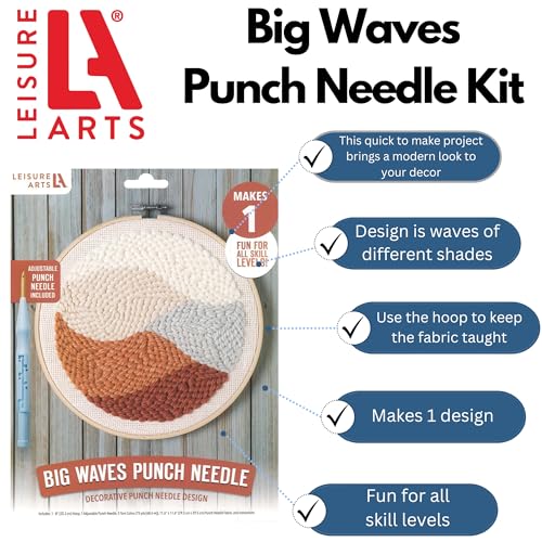 Image of Leisure Arts Mini Maker Punch Needle Kit, Copper