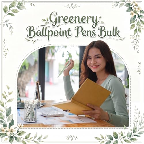 Image of Jetec 108 Pcs Back to School Emerald Green Ballpoin Pens Bulk Aesthetic Retractable Office Supplies Gift for Student Teacher Student Employee Office Desk School Home Baby Shower Supplies