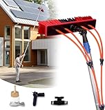 35FT Water Fed Pole Kit Adjustable Solar Panel Cleaning Kit Cleaner Tool for Window Glass Roof Outdoor Glass Brush Window Washing Equipment (35FT)