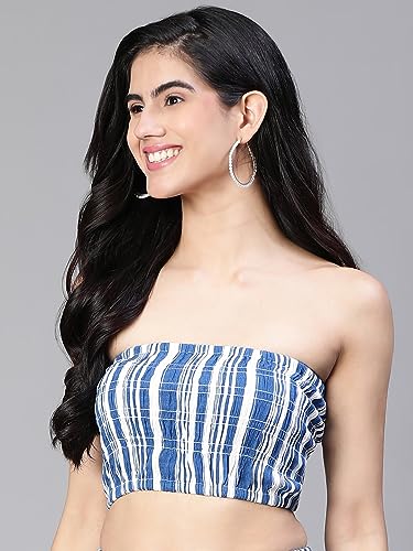 Image of oxolloxo Women Floral Print Bustier Crop Top