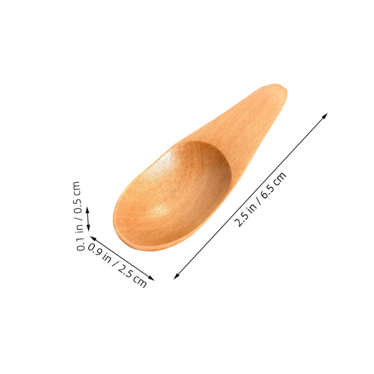 Mobestech 4pcs Small Spoons Handle Dessert Scoops for Ice Sugar and Tea Smooth Easy to Clean for Serving and Baking