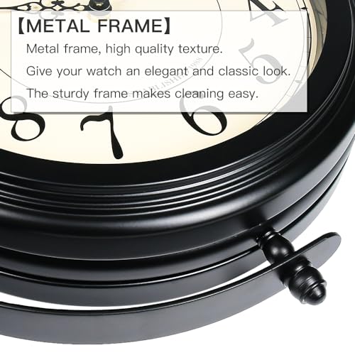 BESTIME 66264B 16-Inch Double Sided Metal Wall Clock with Black Frame.Sturdy Frame,Easy Read,Garden,Home Décor,Indoor,Outdoor,Farmhouse,Yard,Station,Office,Photography Props. - Image 6
