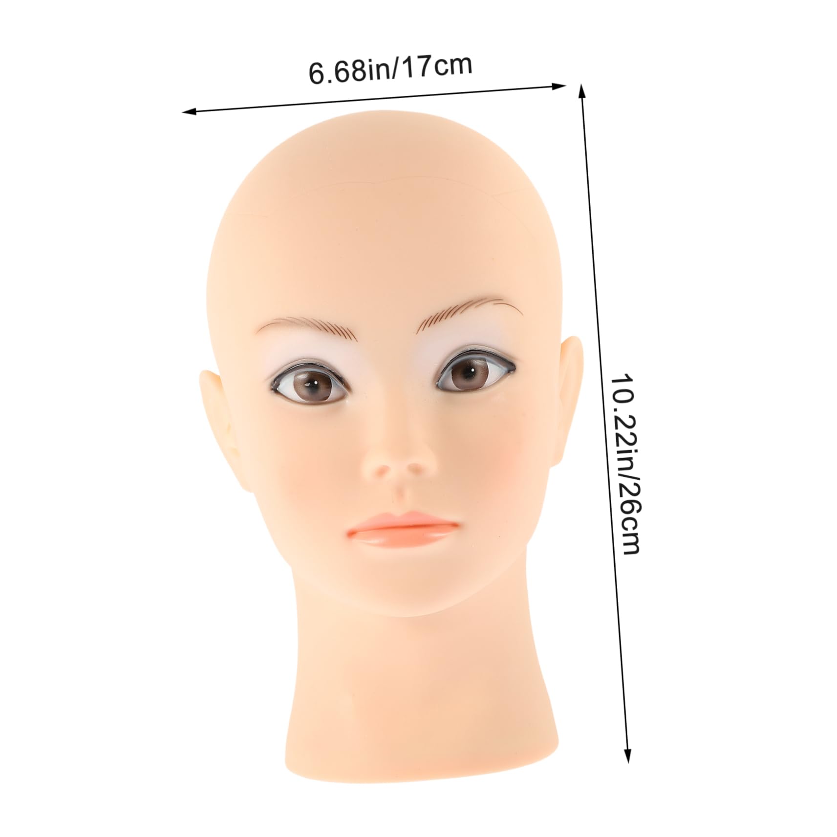 Healeved Bald Head Model for Wigs Making and Display High Grade Cosmetology Practice Head Smooth Surface for Wigs Hats Jewelry Home Decor