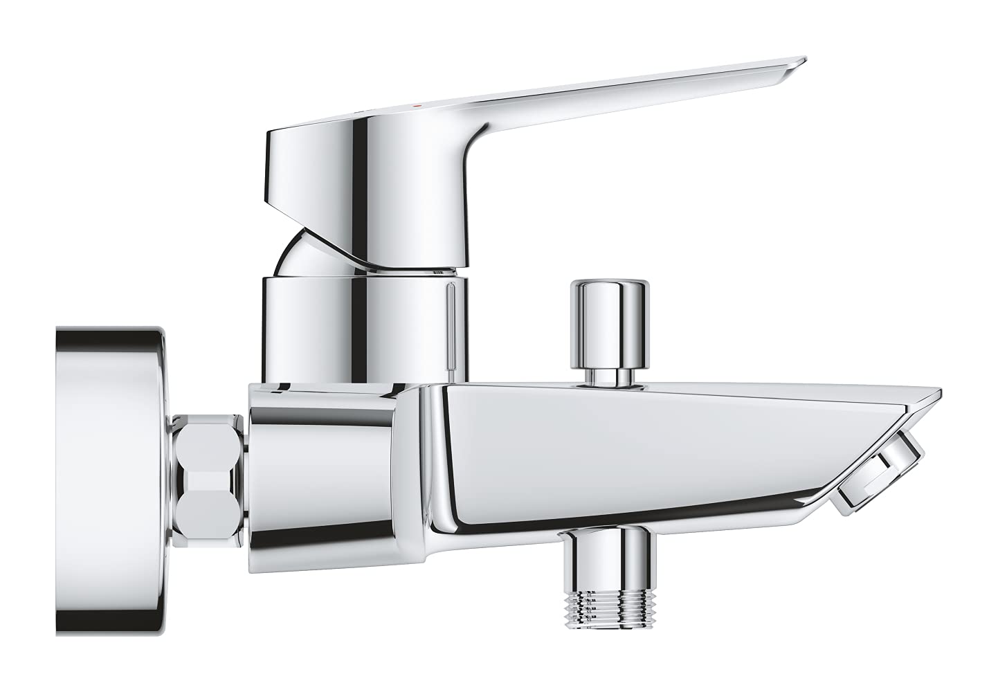 GROHE QUICKFIX Start jednouchwytowa bateria prysznicowa montowana na ścianie, metalowa dźwignia, wkład ceramiczny 35 mm, automatyczny rozdzielacz wanna/prysznic, zintegrowany zawór zwrotny