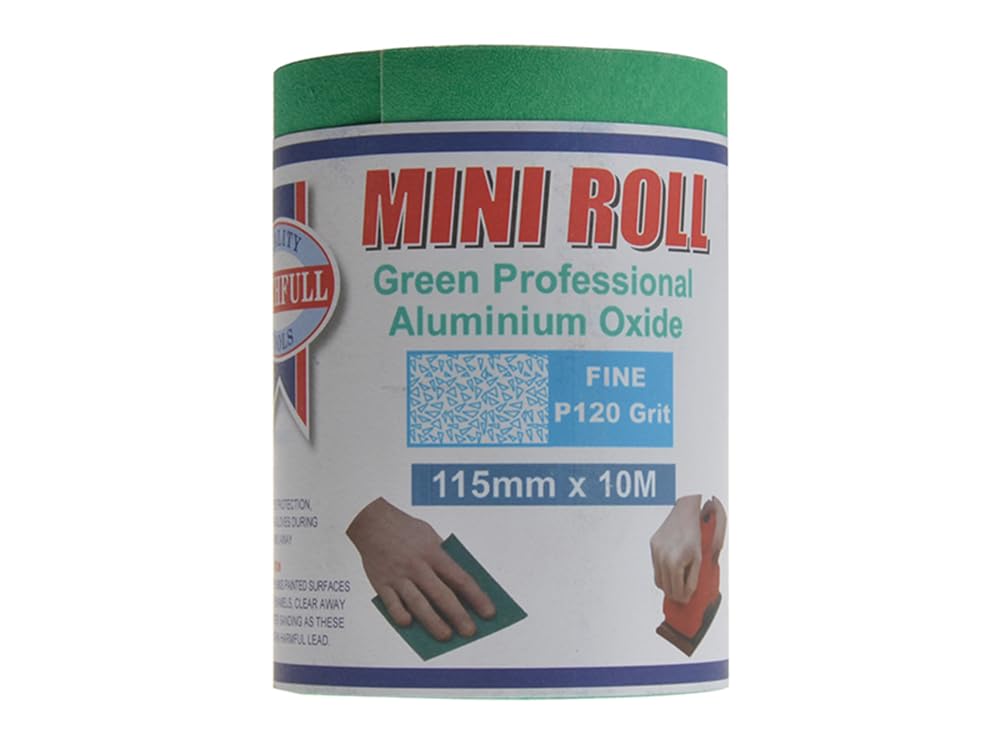Faithfull FAIAR10120G Aluminium Oxide Sanding Paper Roll Green 115...