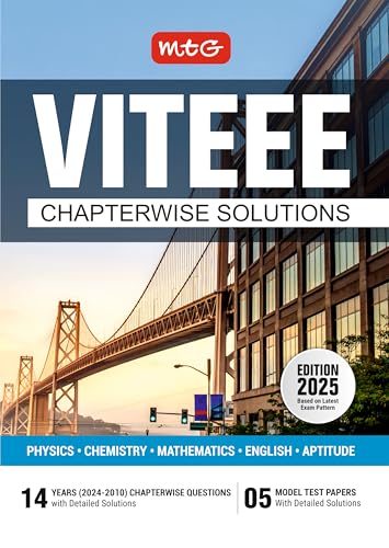 Image of MTG 14 Years VITEEE Chapterwise Previous Solved Question Papers (PYQ Book) For 2025 Exam | 5 Model Test Papers Physics, Chemistry, Mathematics, English & Quantitative Aptitude with Detailed Solutions