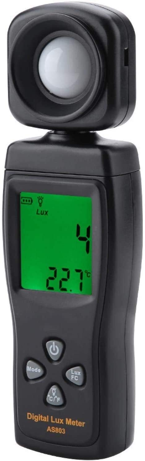Luxómetro digital LCD XMING mini medidor de luz y temperatura de -10 a 50 grados