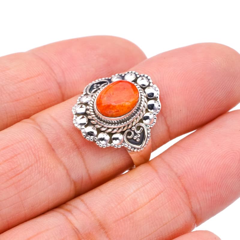 Bague en calcite naturelle et argent 925 StarGems faite main