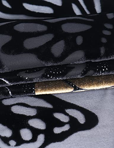 Image of Women's Burnout Velvet Kimono Long Cardigan Cover Up Casual Outfit