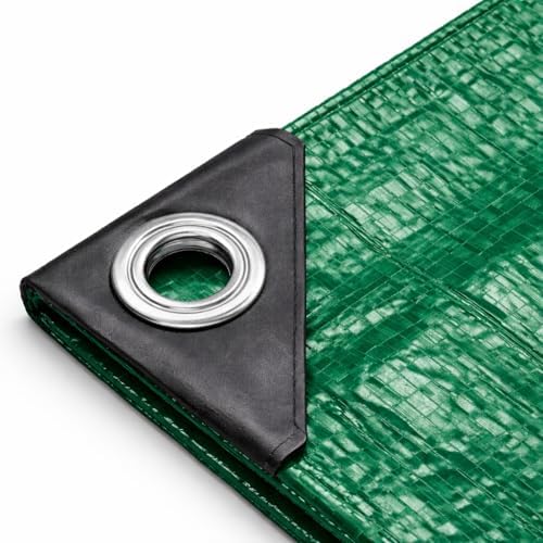 TK Gruppe Timo Klingler Plane & Schutzplane grün - Gartenplane & Allzweckplane wasserdicht - 200 g/m grün Abdeckplane mit Ösen für Zeltunterlage - Gewebeplane - Zeltplane & Camping - Bauplane (2x3m)