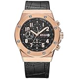 Robustes Design und Große Edelstahl Gehäuse: ca. 43 mm, Passt perfekt herren handgelenk, wirklich ein Hingucker.
