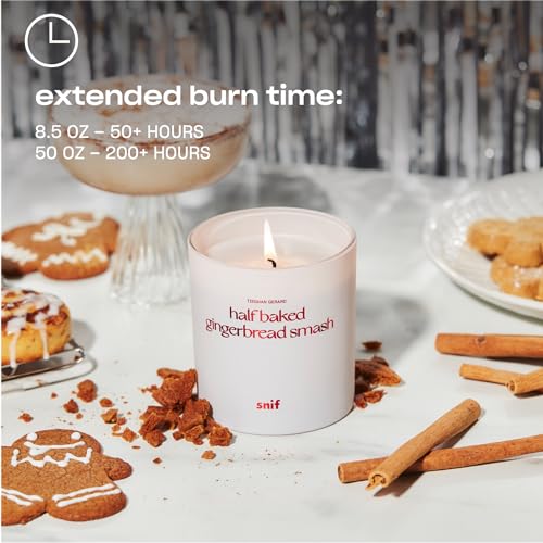Half-Baked-Harvest-Gingerbread-Smash-Holiday-Scented-Candle-by-Snif-Gourmand-Spicy-Vanilla-Scent-50-Hours-100-Cotton-Fiber-Wicks-Soy-Wax-Blend-Non-Toxic-Vegan-85oz