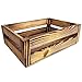 Produktbild WoodGall Geflammte Holzkiste Vintage ohne Deckel 40x30x13CM- solide Kiefern holzbox als Deko- oder Weinkiste, auch als Geschenkkorb leer - ideal für Holzkiste Regal und als Obst-Aufbewahrungskiste
