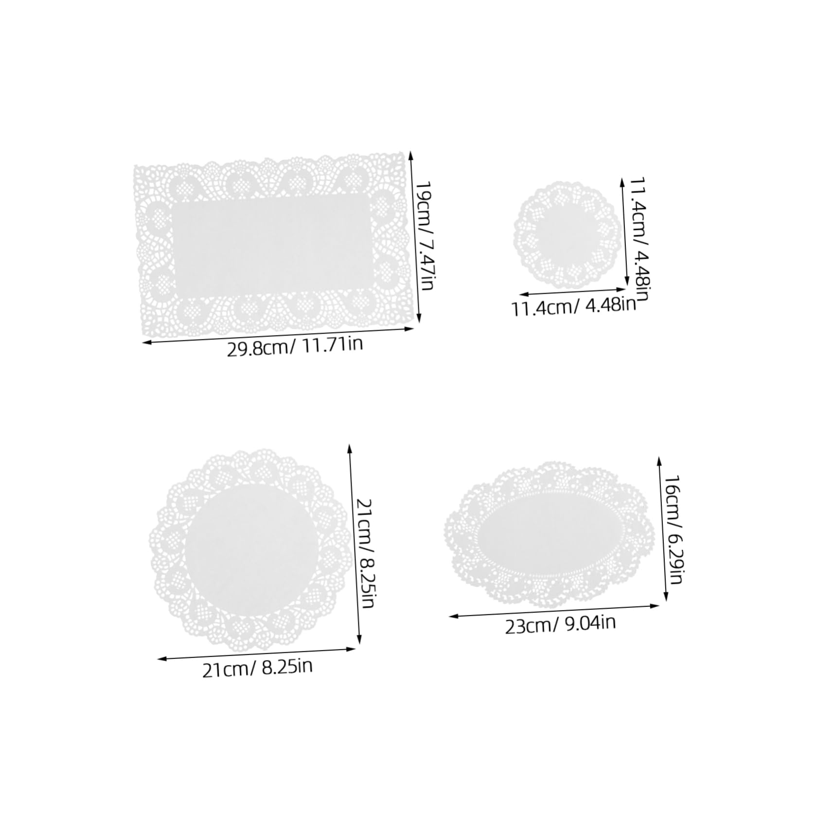 FUNOMOCYA 400pcs Round Paper Doilies Oil Absorbing Baking Mats Thick Disposable Placemats for Desserts Snacks