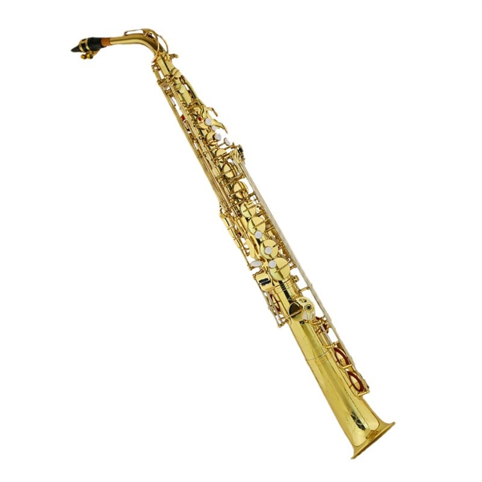 Saxofón Mi Bemol Recto Saxofón Alto Instrumento Profesional Tocando Saxofón De Latón Lacado
