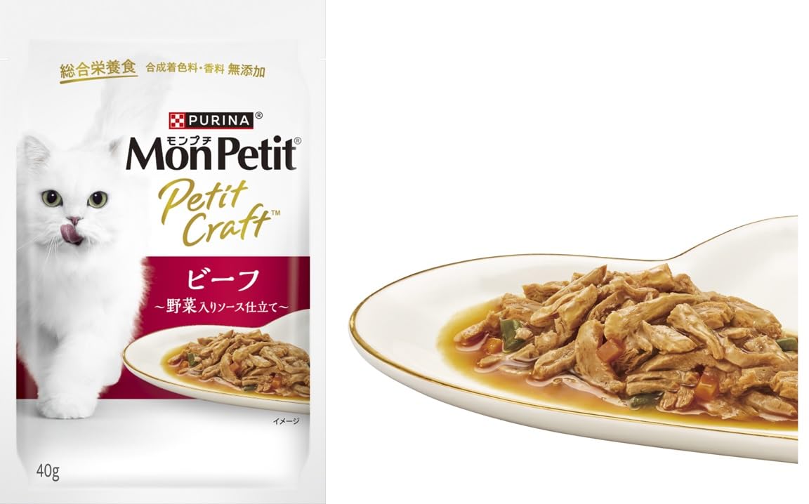 Amazon.co.jp: モンプチ プチクラフト キャットフード パウチ お肉